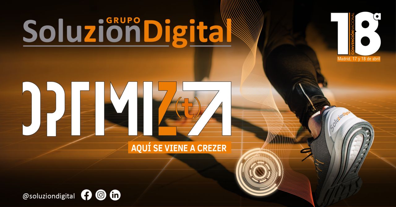 Banner de la 18ª Convención Nacional Soluzion Digital — Madrid, 17 y 18 de abril